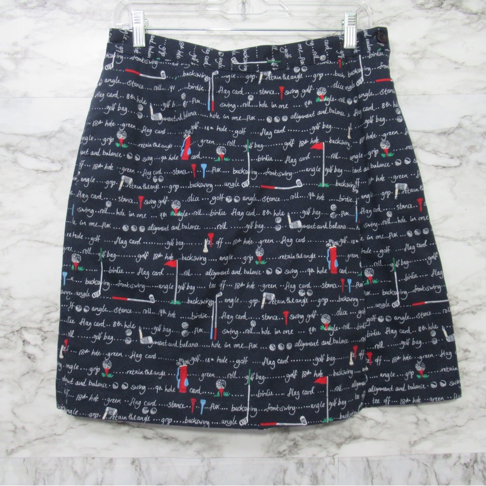 Liz Claiborne Liz Golf, Golf Novelty All Over Print Skort Size 12